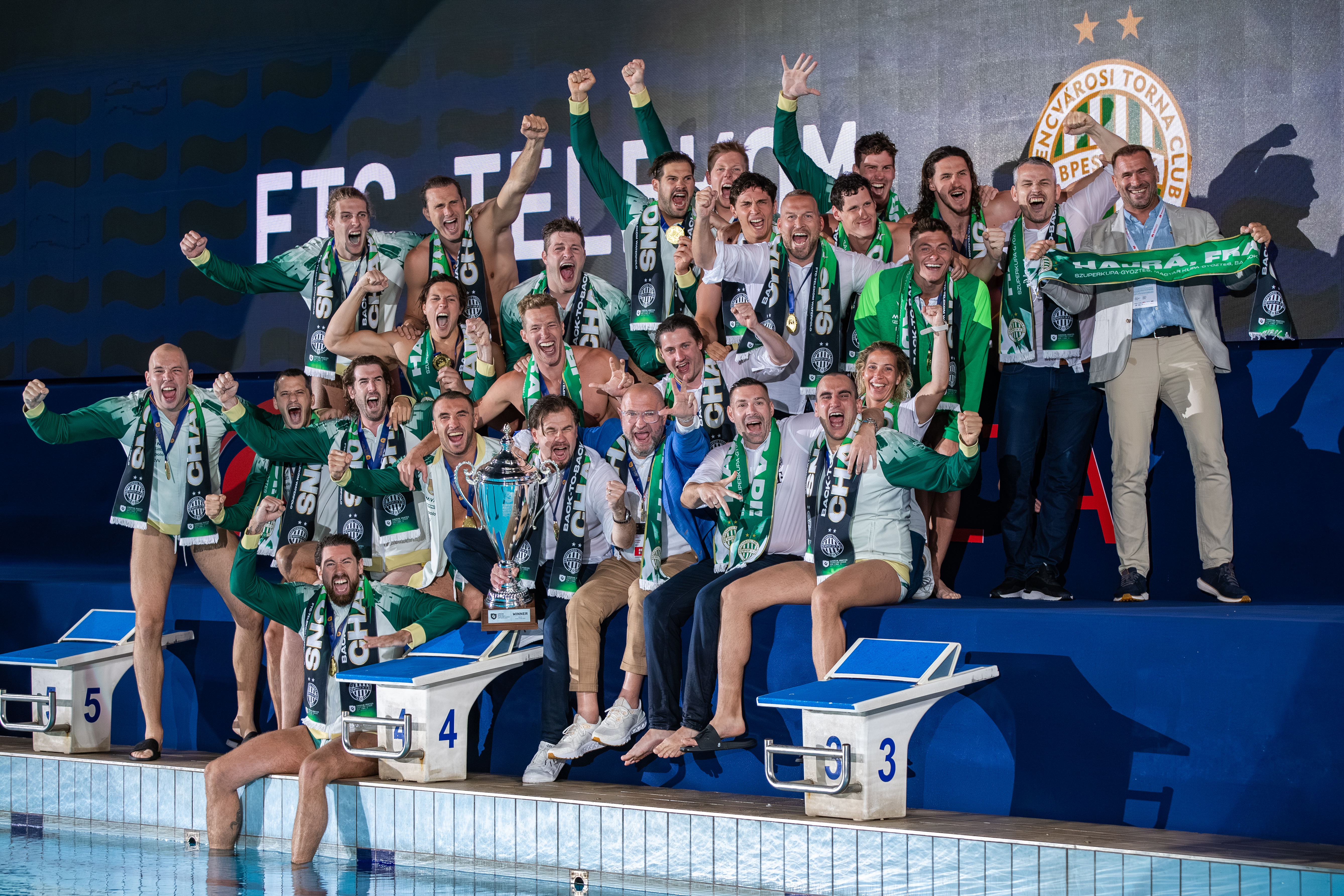 Az FTC-Telekom Waterpolo, amely történelmi címvédést vitt véghez a BL-ben